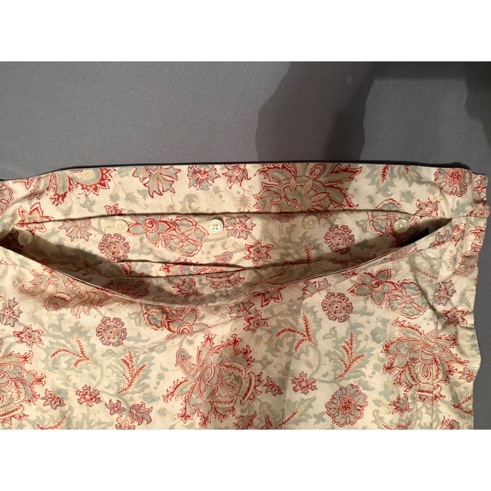 Ralph Lauren Home Floral Paisley Cotton Pillow Shams Red Blue Cream Set of 2 - Picture 3 of 5